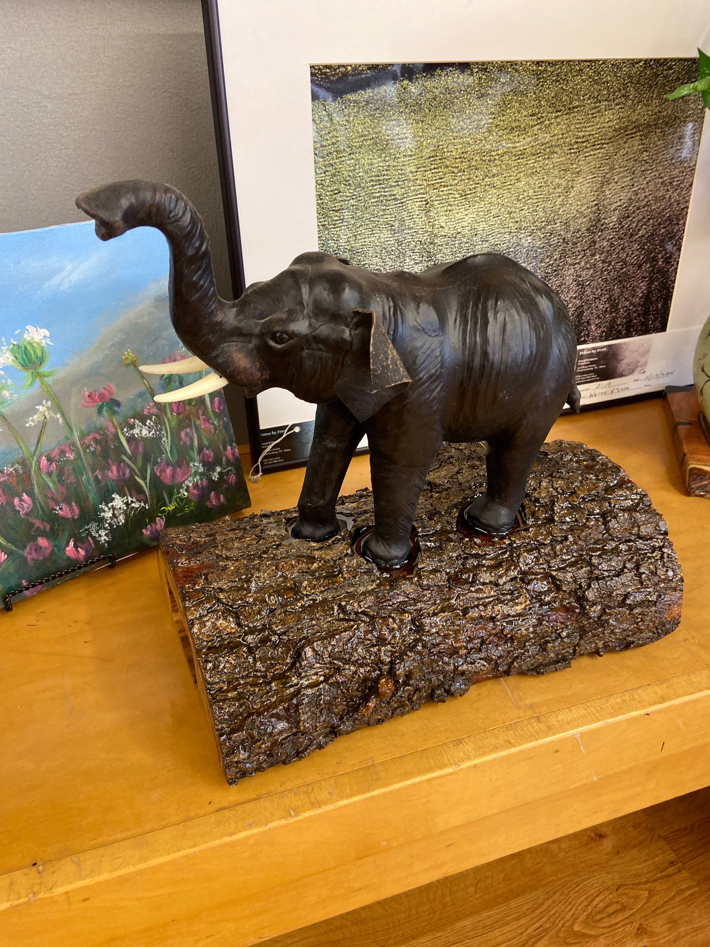 Large leather elephant