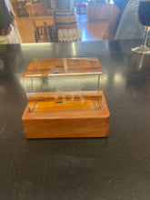 Load image into Gallery viewer, Laser edged crystal elephant on Mesquite ￼￼
